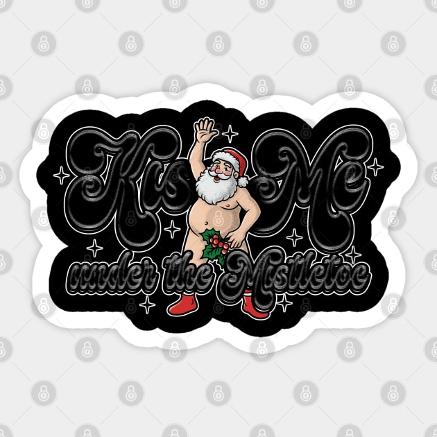 Kiss Santa Sticker by Wrongteeshirt